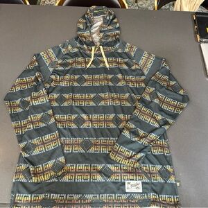 Howler Bros Men's XL Loggerhead Hoodie Lightweight - Deluge Camo - Pacific Blue